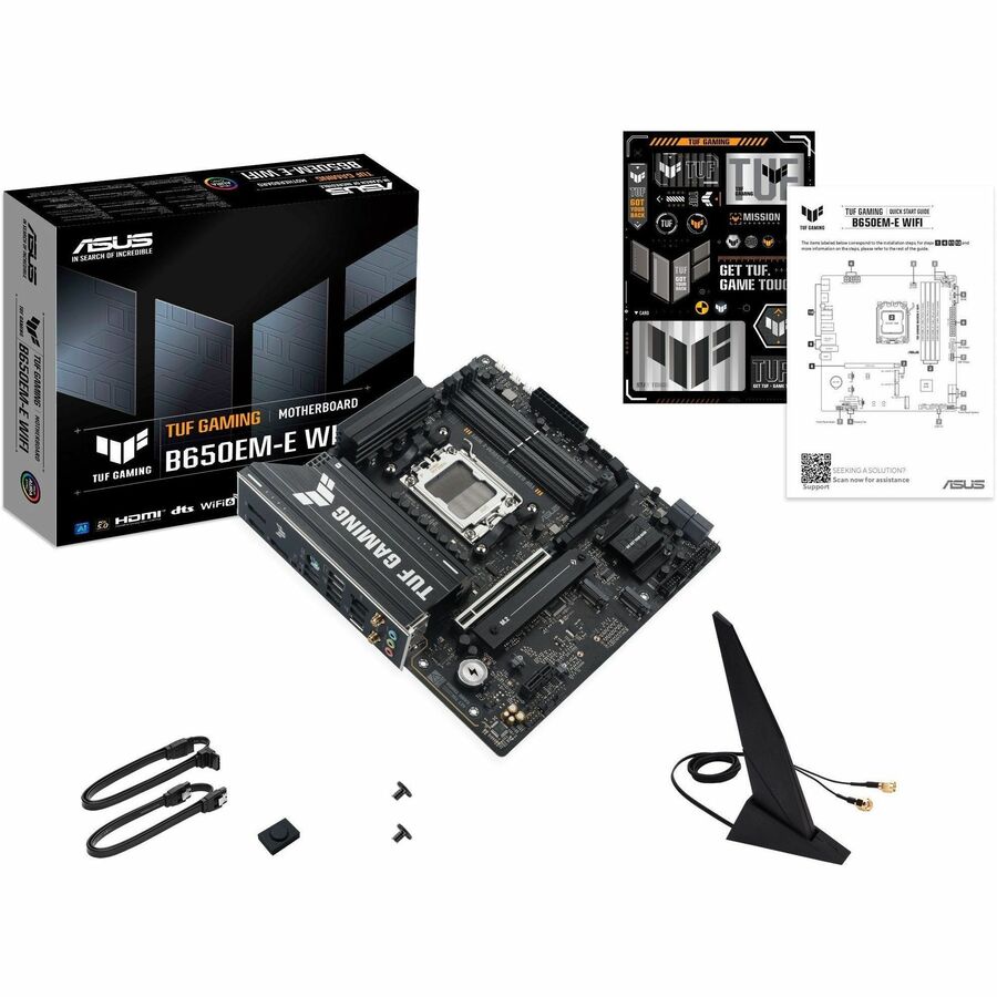 TUF GAMING B650EM-E WIFI Gaming Desktop Motherboard - AMD B650 Chipset - Socket AM5 - Micro ATX TUF GAMING B650EM-E WIFI Gaming Desktop Motherboard - AMD B650 Chipset - Socket AM5 - Micro ATX